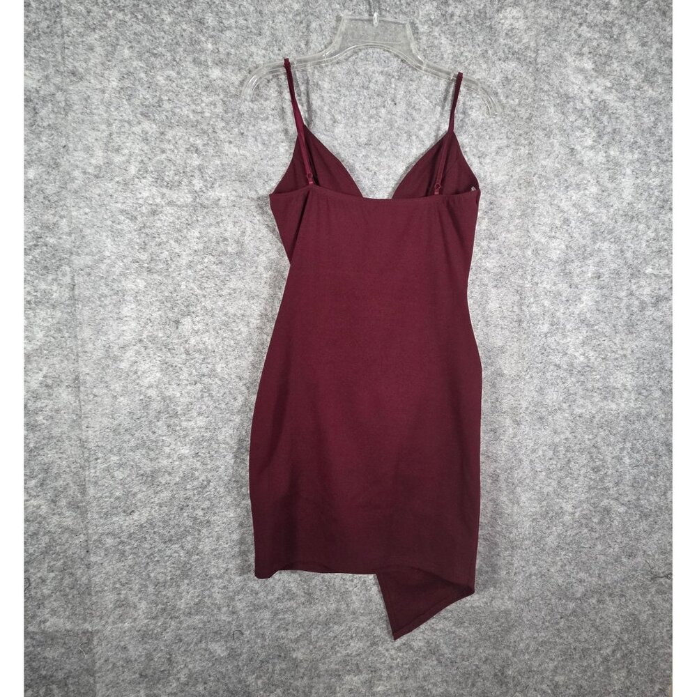 Windsor Burgundy Bodycon Asymmetrical Mini Dress Sleeveless Party Cocktail Size - Picture 6 of 8